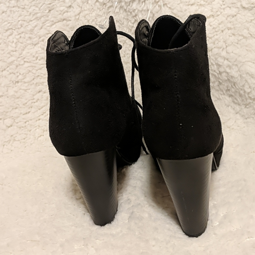 Black Platform Booties - Picture 2 of 5